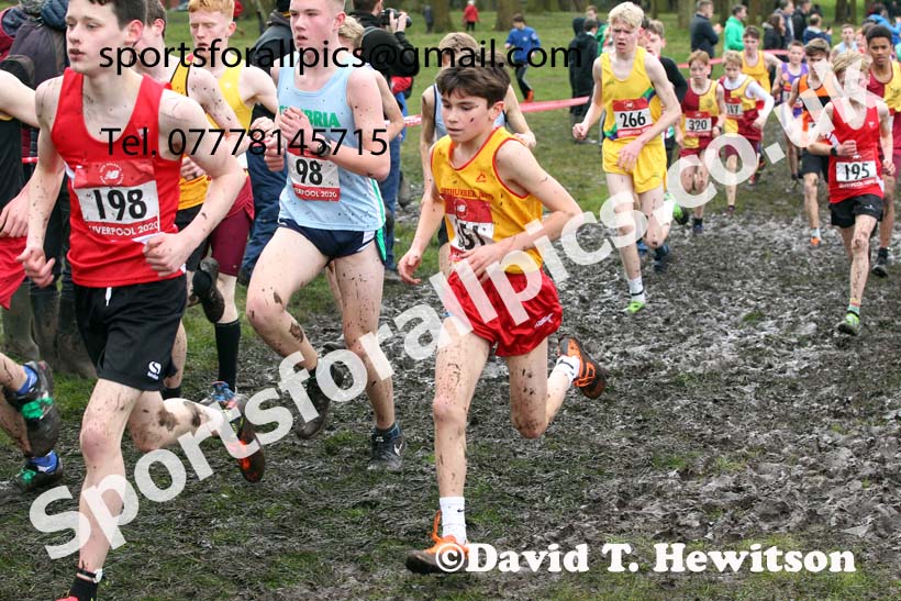Junior boys, 2020 New Balance English Schools Champs., Sefton Park, Liverpool. Photo: David T. Hewitson/Sports for All Pics